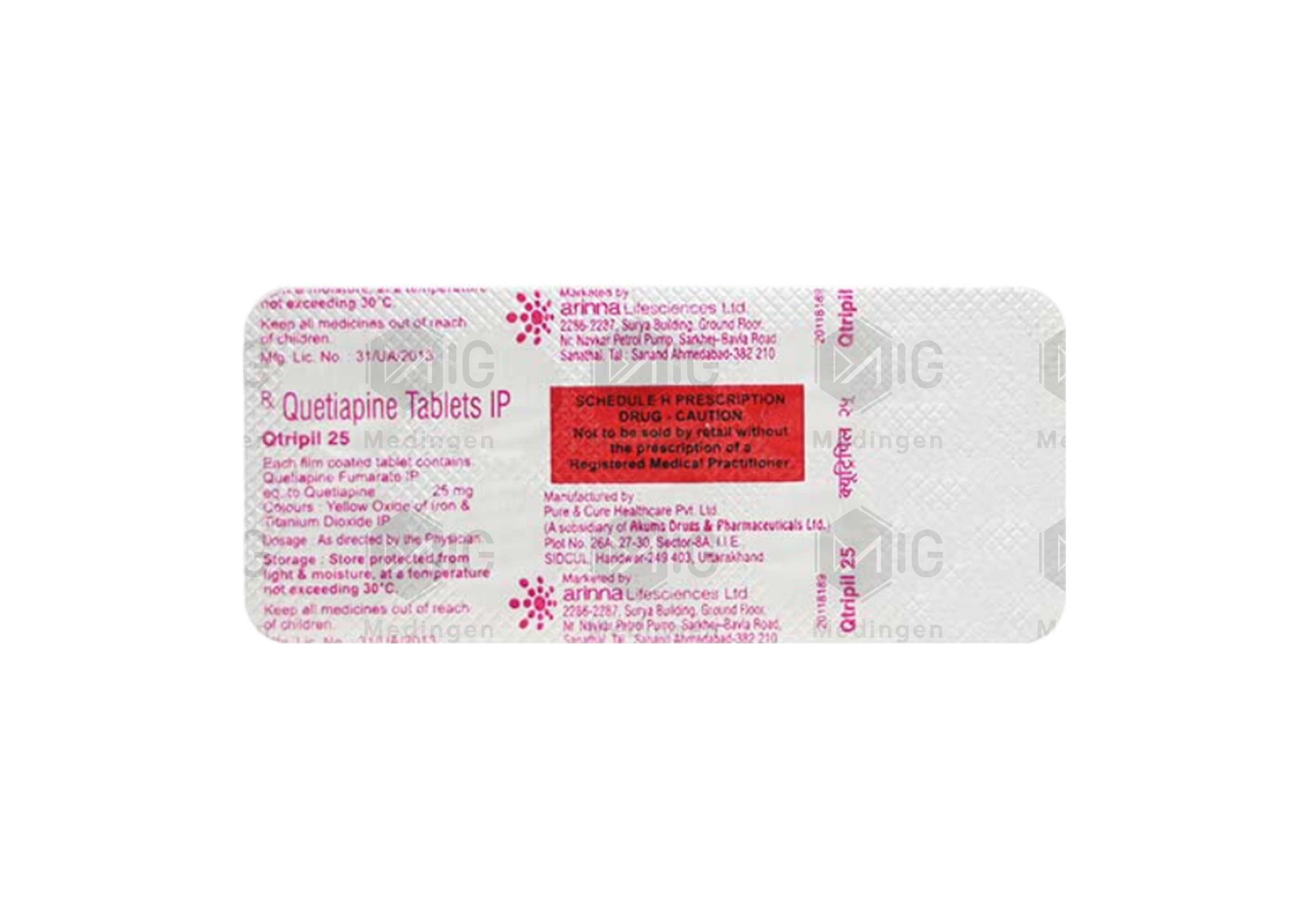 QTRPIL 25MG